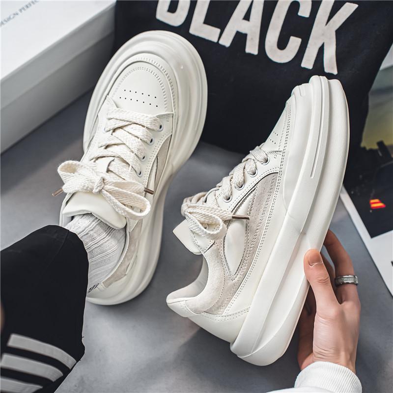 Canvas shoes autumn and winter breathable niche big head shoes heightening casual board shoes platform sports trendy shoes