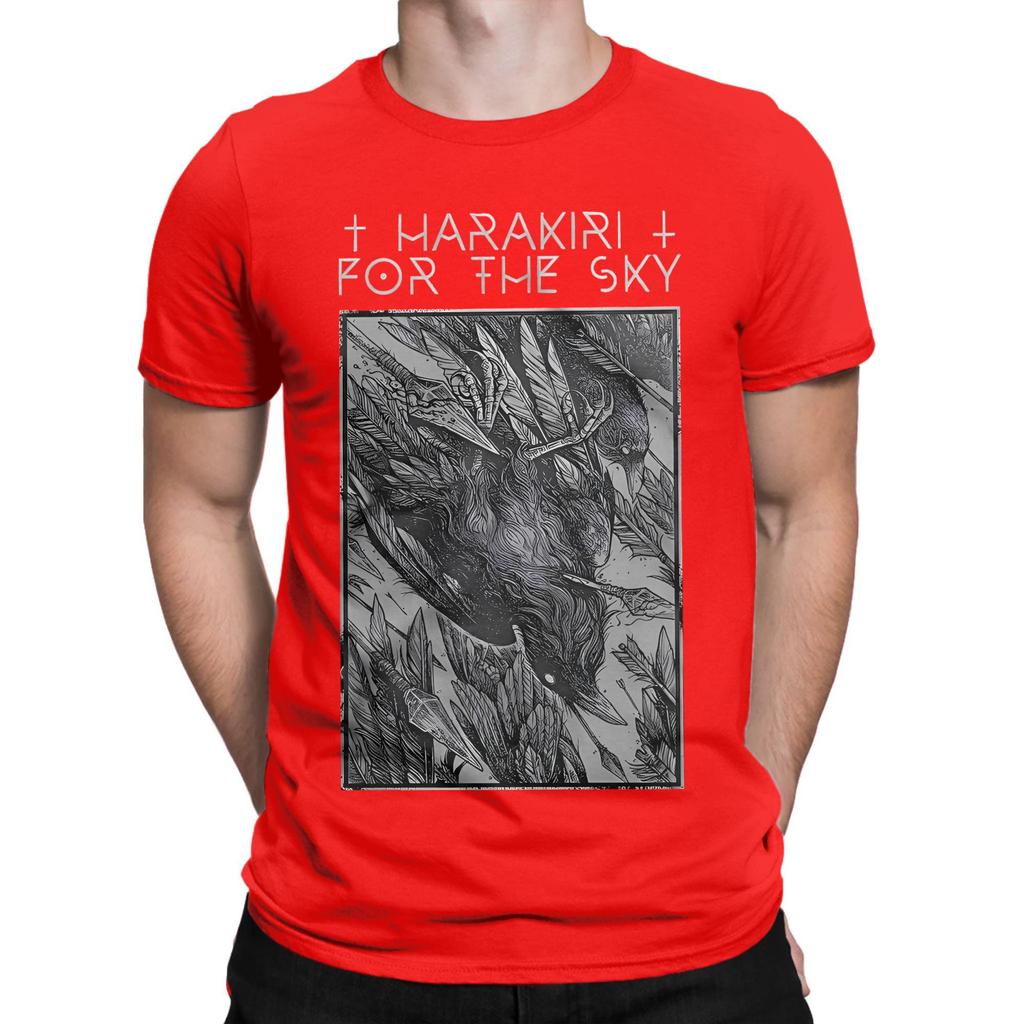 Funny Harakiri For The Sky Falling Bird T-Shirt Men O Neck Cotton T Shirts Band Short Sleeve Tee Shirt New Arrival Clothing