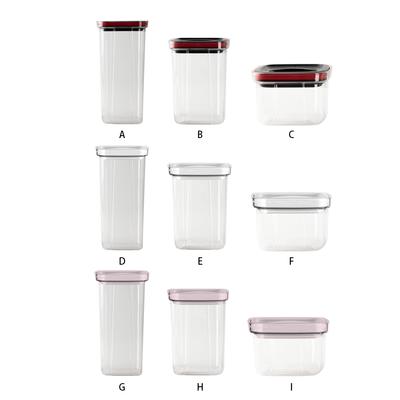 Food Storage Jar Home Kitchen Stackable Rice Seasoning Snacks Moisture Proof Transparent Container White Small