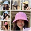 Adjustable Striped Peaked Cap Drawstring Women Sun Hat Lightweight Sunscreen Baseball Hat  Outdoor