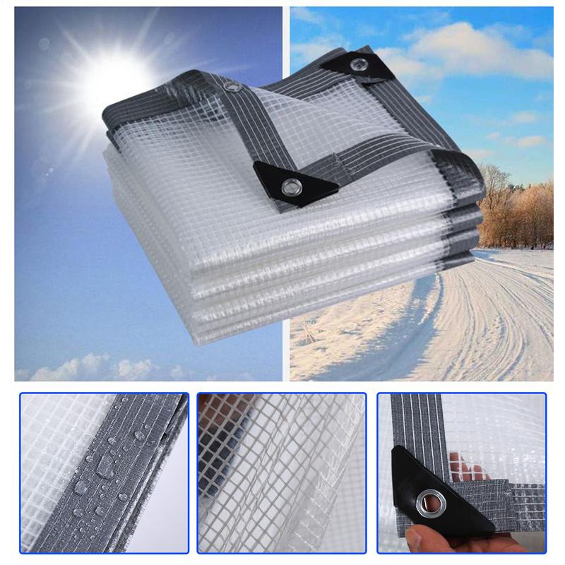 Klare Wasserdichte Schwerlastplane Regenfeste Abdeckung Gartenmöbelschutz Campingzeltzubehör für Terrassenpflanzen Hühnerstall