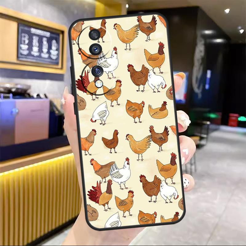 

Chicken Pattern For Honor Magic 8 7 6 Pro Case For Honor 200 400 50 70 90 Lite X8c X8b X9a X9b X9c X9d Win RT Honor Magic7 Lite