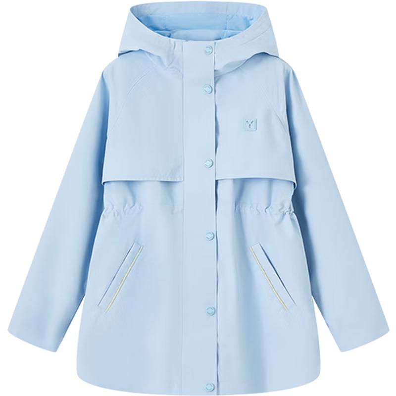 YEEHOO Girls' Three-Proof Hooded Outdoor Jacket