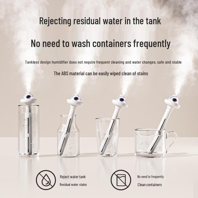 Silent Desktop & Car Humidifier - Large Capacity & Spray, Portable Atomizer for Home & Bedroom