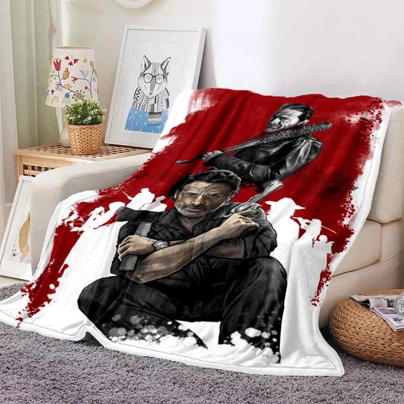 Drama The Walking Dead Series Soft Throw Blanket Zombie Movie Printed Bedspread Sofa  Couch Camping Cover Home Decor
