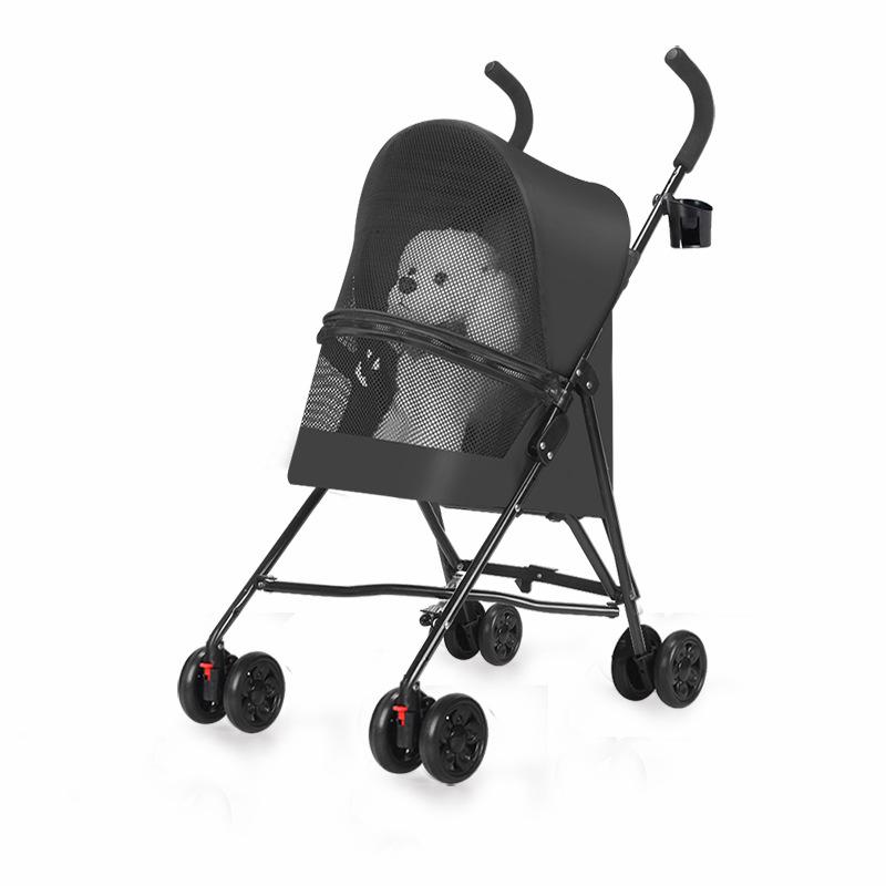 Lightweight Foldable Pet Stroller for Small Cats & Dogs - Outdoor Use