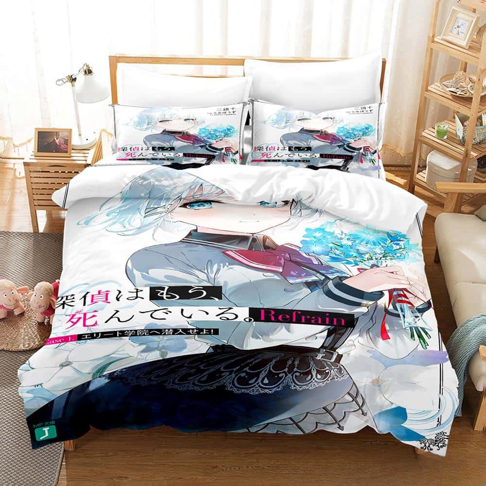 

New Anime The Detective Is Already Dead Bedding Set Single Twin Full Queen King Size Duvet Cover Sets for Adult Kid Bedroom EU Twin 135x200cm