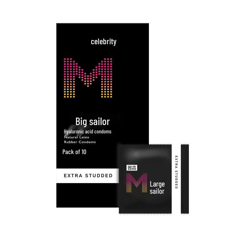 Mingliu Ultra Thin Long-Lasting Dotted Condoms with Hyaluronic Acid - 10 Pack