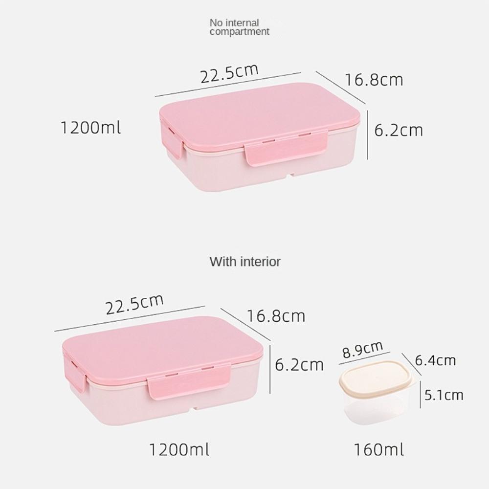 Leak-Proof Bento Lunch Box Plastic Lunchable Snack Containers  School Kids Office Worker
