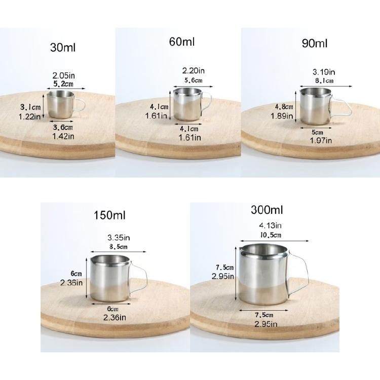 Mjölkskummare kopp i rostfritt stål Bärbar espressokopp i rostfritt stål Mjölkskumningskanna för Latte Art hemma