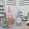Christmas Wool Knitted Santa Figurines Shopwindow Gnome Handmade Plush Doll Tabletop Decor CDN