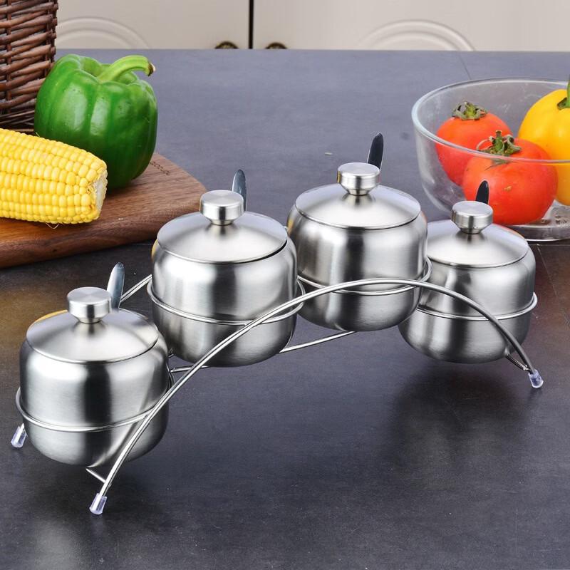 Abay Rotating 4-Compartment Spice Jar Set