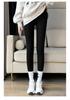 Women's Plus Velvet Thickened High-Waist Warm Diamond Pattern Shark Pants for Autumn/Winter