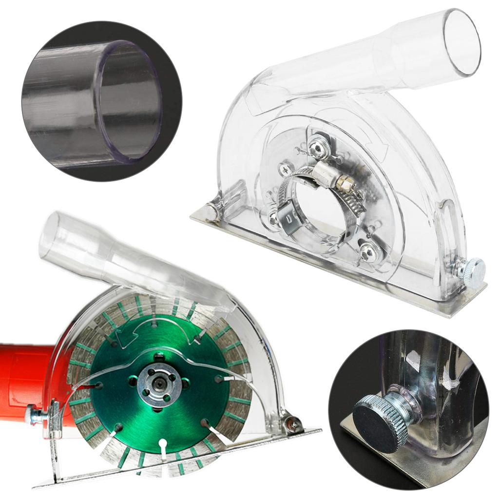 Grinding Cover Dust Extractor Cutting Guard 4" 5"  Professional Angle Grinder Guard with Attachments Transparent Durable