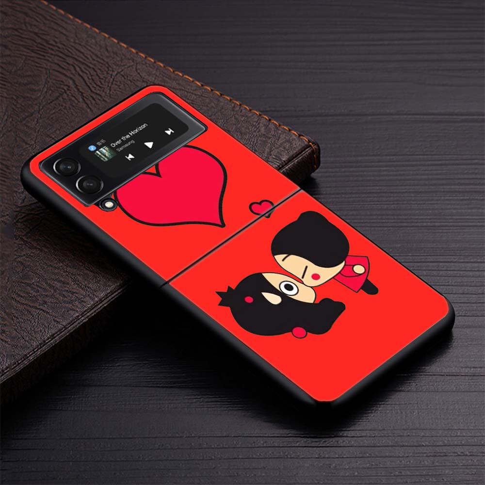 

Cute Cartoon Pucca Garu Zflip4 Zflip5 Phone Case For Samsung Z Flip3 Flip4 Flip5 5G zFlip 4 5 Cover Cellphone Shell Caso Fundas Samsung Z Flip 3