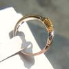 Jewelry Gold-Plated Color-Preserving Hope Ring, Super Flash Diamond Heart Knot Ring.