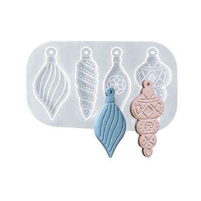 Creative Christmas Tree Ornament Mould Star Pendant Silicone Mold Hanging Accessories Epoxy Resin Jewelry Mold