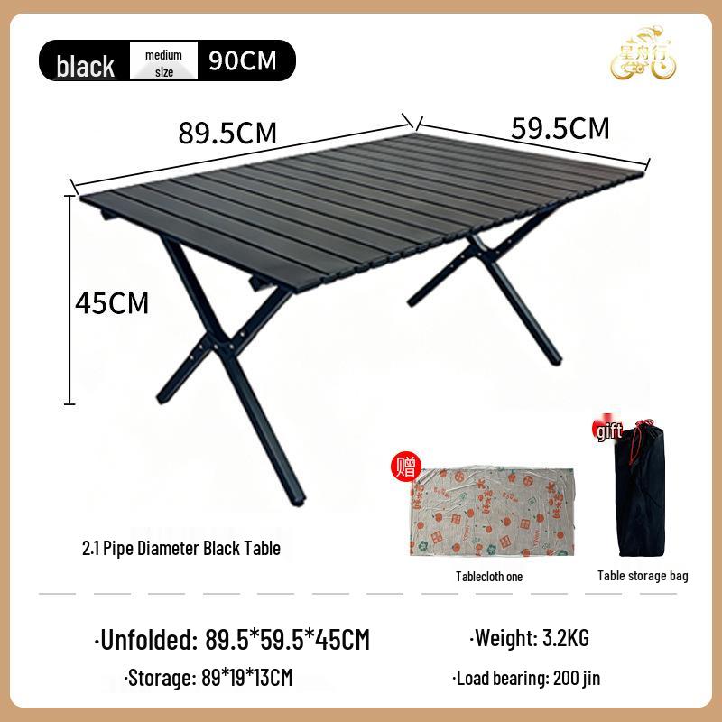 Portable Carbon Steel Foldable Picnic & Camping Table