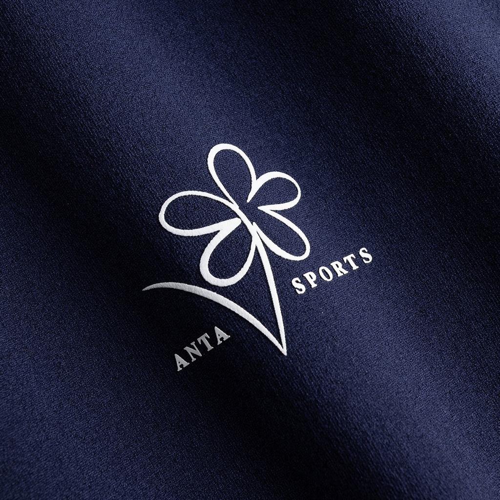 Anta Short Sleeve Knitted T-Shirt Summer 2026 Women Tops Indigo-Blue 962628107-2