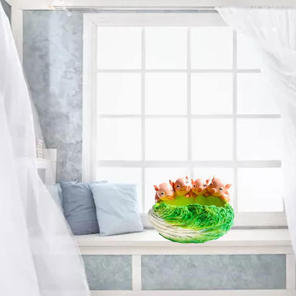 Carino Portavaso Maialino Succulente Resina Forma Animale Fioriera per Decorazioni Casa Ufficio Fioriera da Tavolo per la Casa