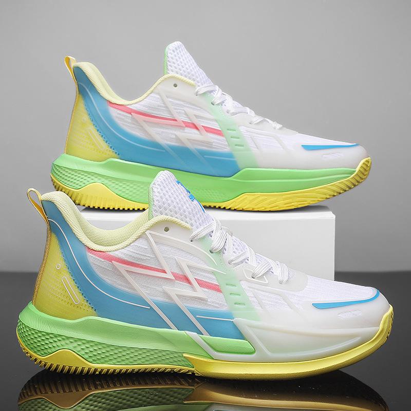 Women's Mesh Breathable, Non-slip, Wear-resistant, Shock-absorbing, Lightweight and Soft-soled Students' Low-top Actual Combat Luminous Sports Shoes