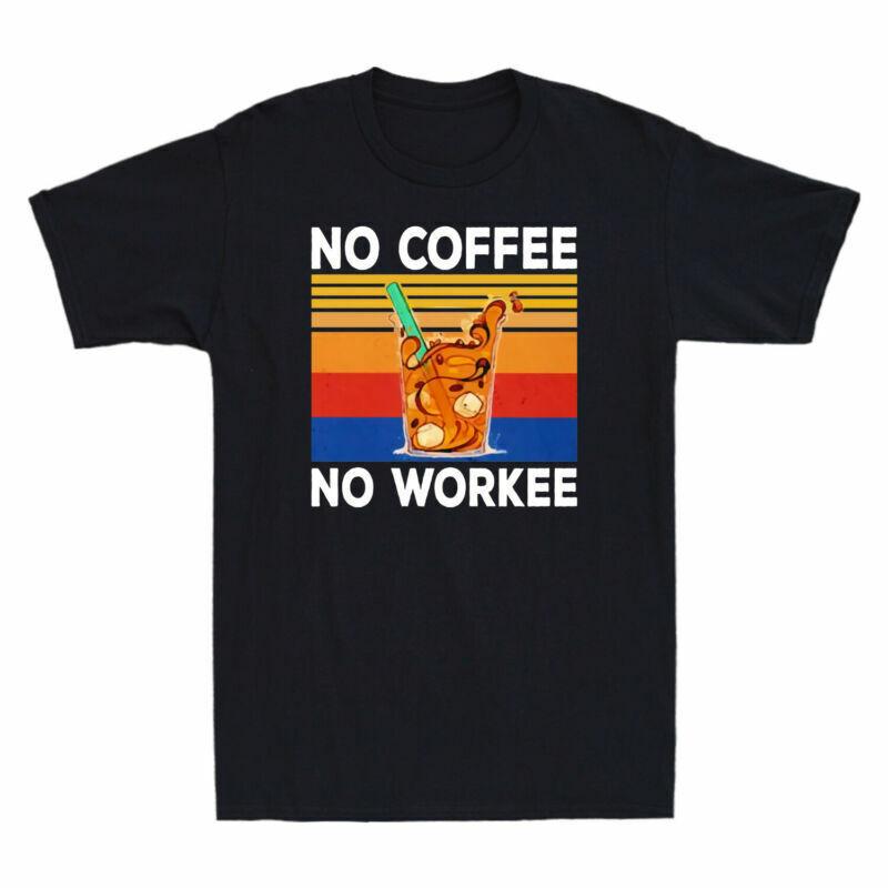 Vintage Cotton Coffee Coffee Shirt Gift Tshirt Funny Workee No Lovers No S