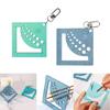 Knitting Needle Gauge Ruler with Carabiner Clip Keyring Crochet Yarns Knitting Gauge Knitting Needle Measuring Tool