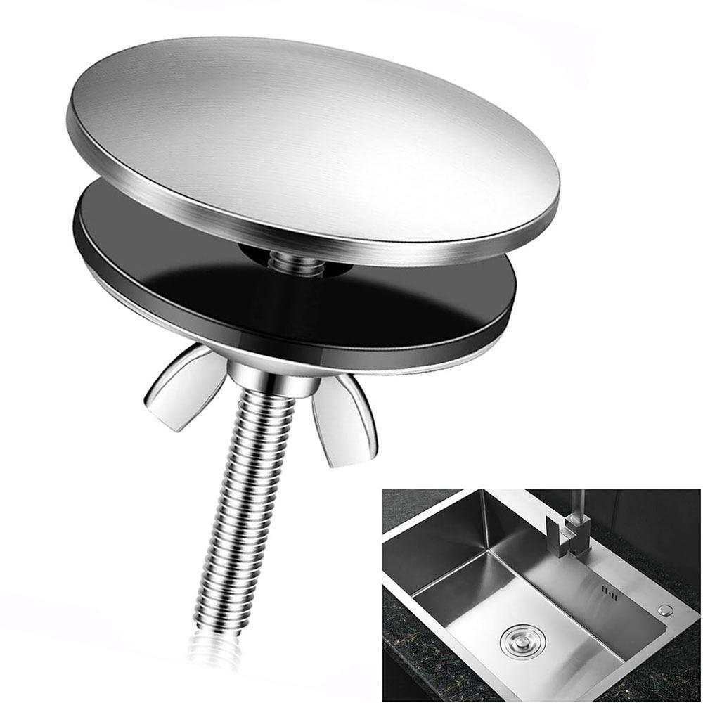 Stainless Steel Sink Hole Cover Black Silver Sink Tap Hole Cap Faucet Hole Cover