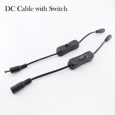 Adapter Connector Cable Female To Male Power Cord Switch DC Jack For RGB Controller LED Strip CCTV Security Camera