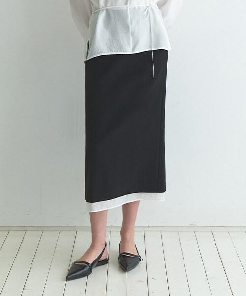 Onaenon Layered H-Line Skirt New6Ss239