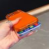 Orange Transparent Silicone Case for iPhone 17 16 15 14 13 Pro Max Back Cover Ultra Thin Soft TPU Shell Case for iPhone17 ProMax