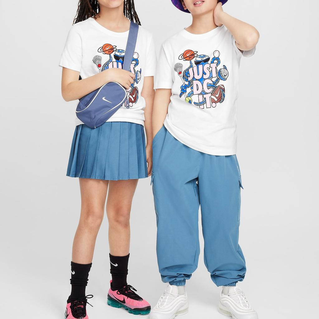 (GS) Nike Sportswear Graphic T-Shirt 'White' Kids' FZ5119-100
