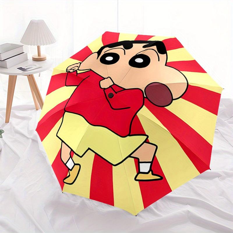 1pc Crayon Shin-chan Automatic Opening/closing Umbrella, Foldable Sunshade, Perfect Gift for Friends, Durable Handle Yy250812083