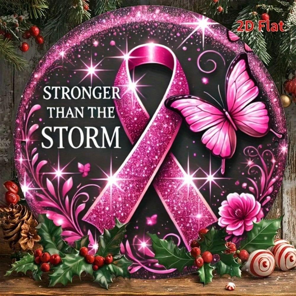 Metal Wall Art Round Tin Sign 20x20cm Garden Decoration