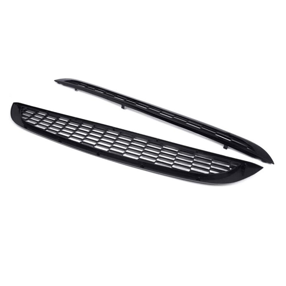 2Pcs Front Upper & Lower Grille Honeycomb Mesh Grille Cover Compatible With MINI One&COOPER R50 R52 R53 51137026202 51137133847 lzkpf00
