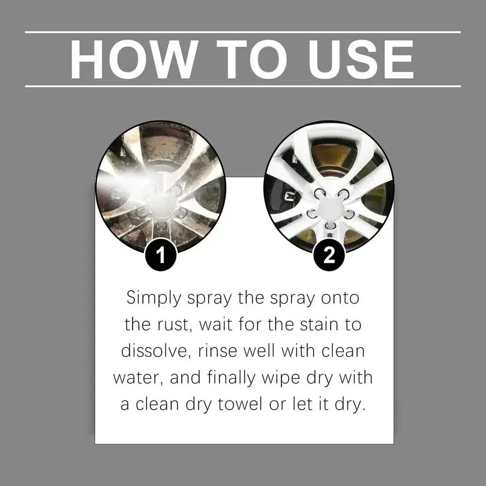 YINGQI19 Car Tire Rust Remover All Wheel Cleaner & Iron Remover 120ml Car Tires Maintenance Rust Inhibitor Iron Contaminant Remo