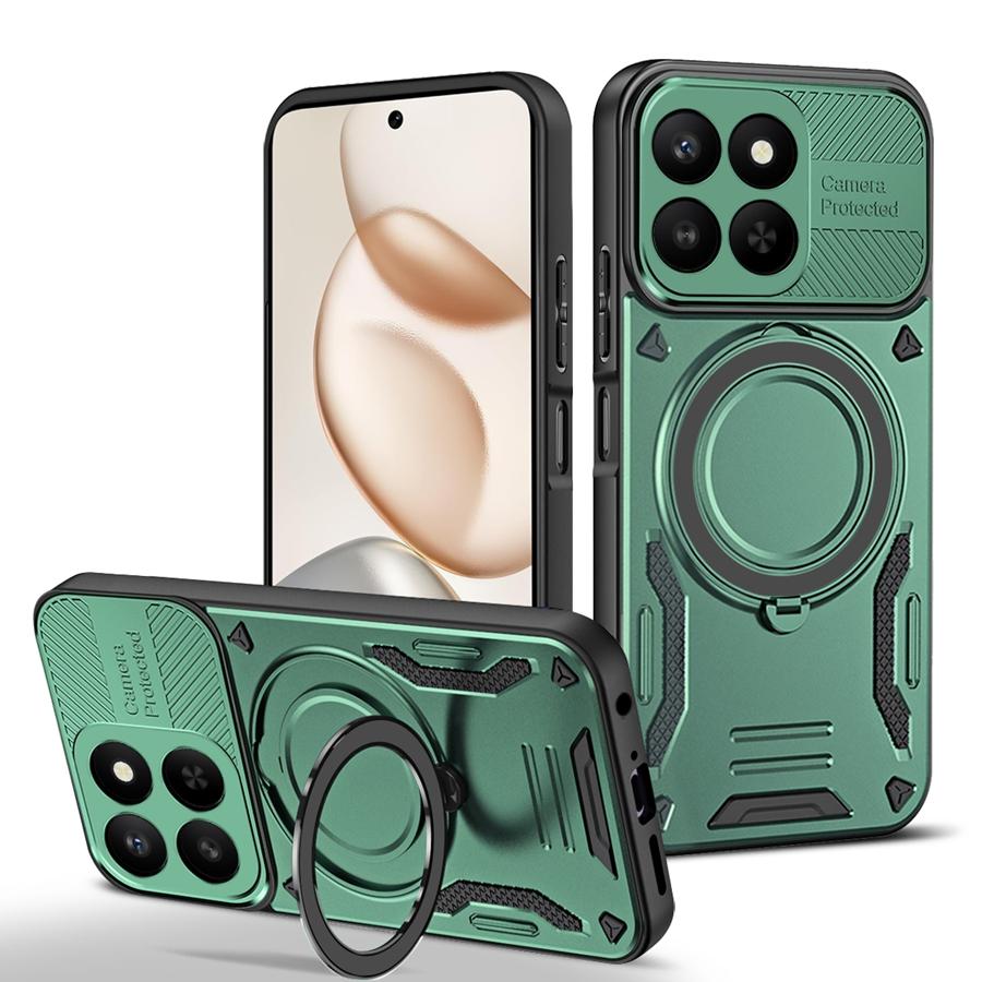 Solid Armor Shockproof Magnetic Case For Honor X7d X9d X9C Smart 400 Pro Magic 7 Lite Magic7 Car Holder Ring Stent Phone Cover