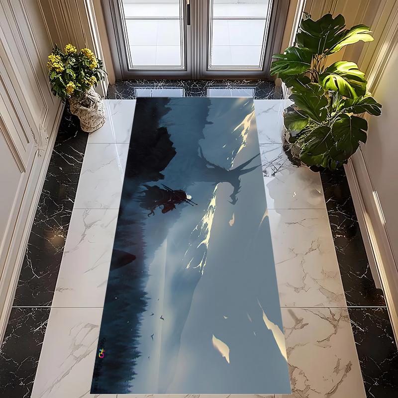 

Dreamy Night Sky Carpet Mat Rug Home Decoration Living Room Bedroom Floor Decor Starry Cloud Moon Style Non Slip Rugs 40X60CM