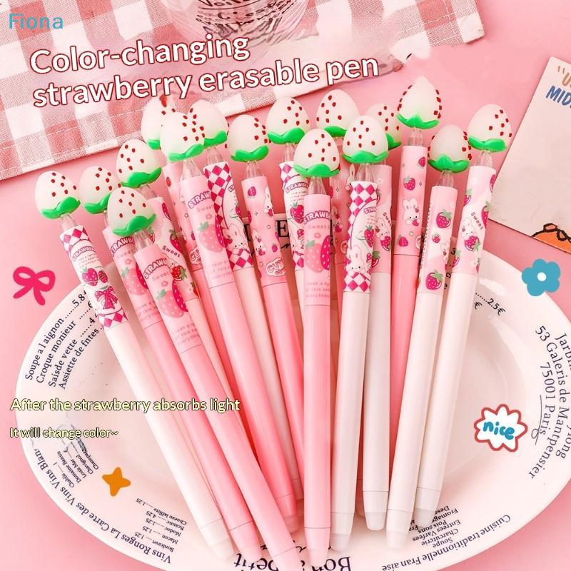 Strawberry Erasable Pen Light Absorption Color Changing Pen Light Absorption Color Changing Pen Office Supplies