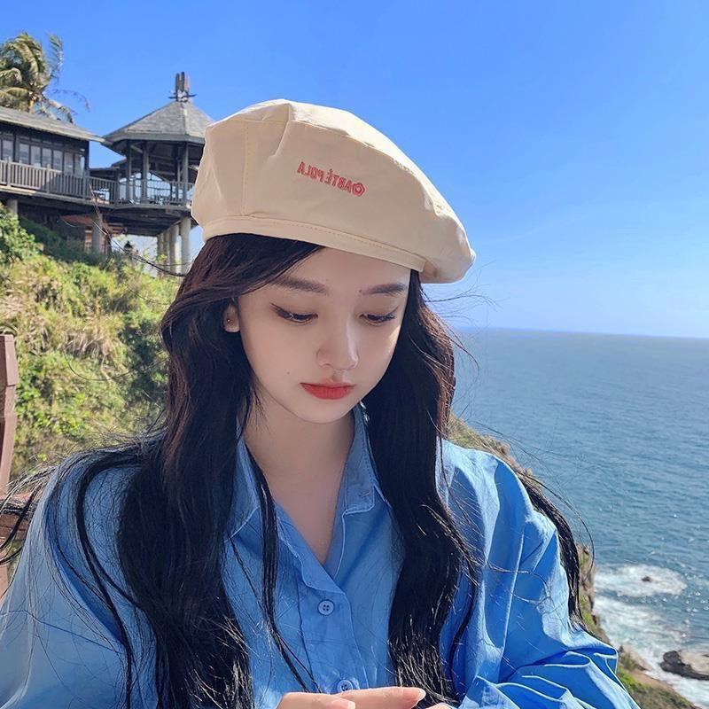 Beret Double Sided Japanese Spring Ladies Versatile Sweet And Cute Painter Hat