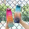 Gradient Matte Sports Water Bottle - Portable Outdoor Kettle, Leak-Proof Reusable Hydration Jug for Gym & Travel