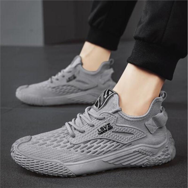 Men's Flying Woven Sneakers Summer Breathable Mesh Running Shoes Men's Shoes Street Daily Casual Single Shoes D371