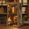 QmXCyzl Wooden DIY Dollhouse Kit with Miniature 3D Book Holiday Architectural Scenario Book Stand, Gift, (Antique Collection)