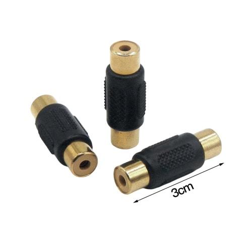 LOYELEY RCA Extension Adapter, Female to Female, Relay Plug, Set of 10, Extension Relay Connector Plug, Conversion Adapter, Gold Plated, for Car Stere