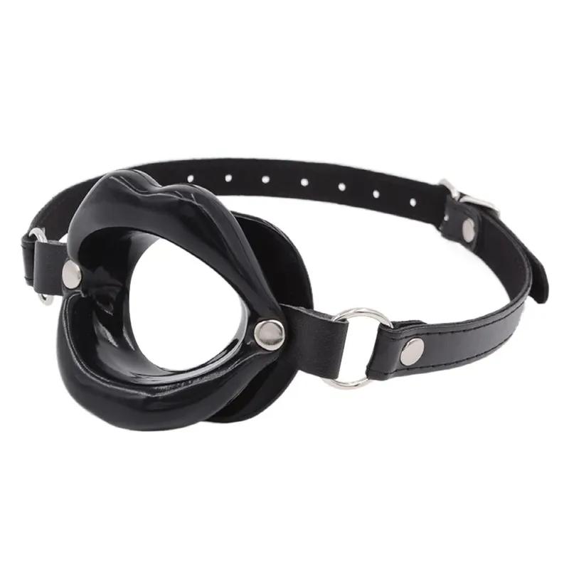 Reusable Silicone O Ring Mouth Gag, Lips Shape Open Mouth Restraint for Couples, Soft BDSM Bondage Adult Toy