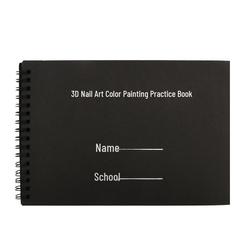 

3D Nail Art Practice Book: Pen Drawing Flowers & Color Painting Guide