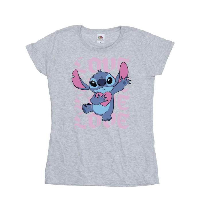 Lilo & Stitch Womens/Ladies Valentine Love T-Shirt