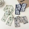 Korean Fashion New Women Twill Silk Scarf Binding Bag Handle Ribbon Hair Band Small Scarf Headband Handle Ribbon Scarf