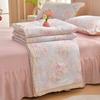 2026 Pure Cotton Double Gauze Lace Bed Skirt Summer Quilt: Cool Air Conditioning Four-Piece Set