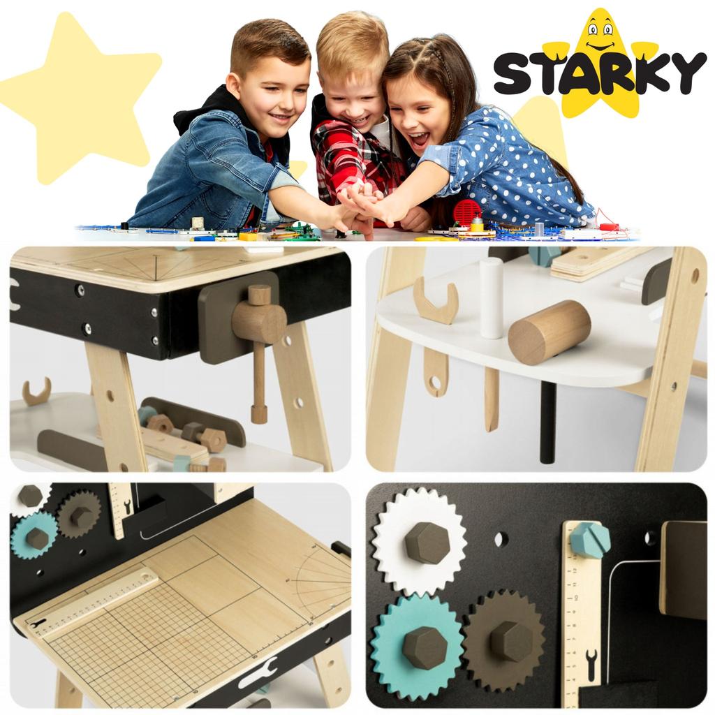 Wooden workshop for children set of tools accessories gift child